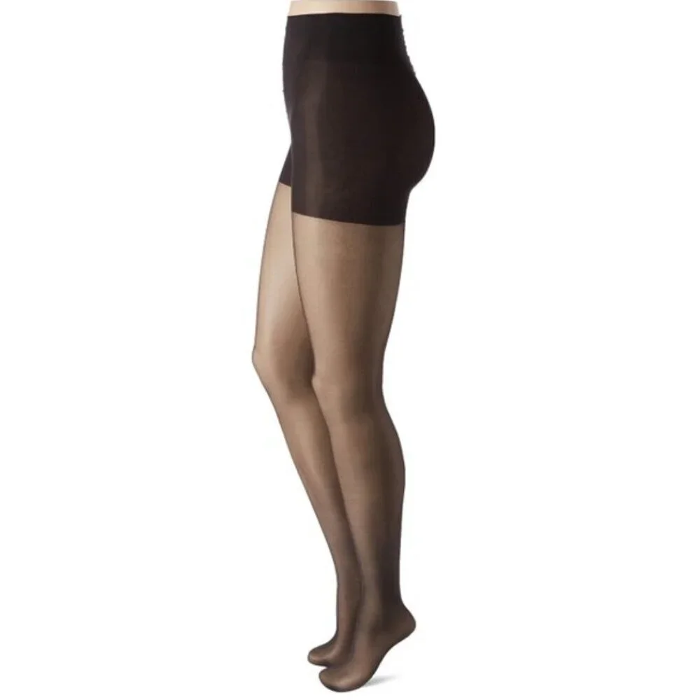 3/$20 Bundle •Hanes Perfect Tights – Backseam Compression Control Top, Black,XXL
